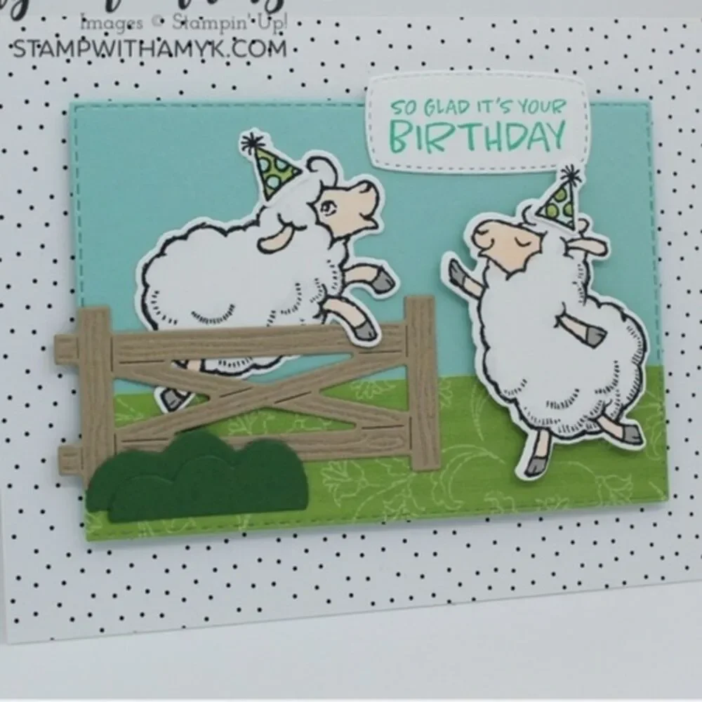 Stampin Up Counting Sheep Retired Sale A Bration Happy Birthday Stamp Set Rubber